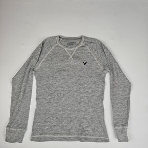 American Eagle Outfitters Gray Textured Crewneck